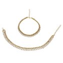 Indian Bollywood Gold Plated Faux Pearl Anklet Pair Payal Foot Jewelry