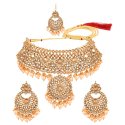 Indian Bollywood Crystal Choker Necklace Earrings Maang Tikka Jewelry