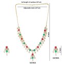 Indian Jewelry CZ Crystal Choker Necklace Earrings Set for Women