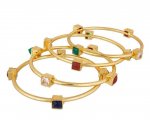 Indian Bollywood Gold Plated Kundan Crystal Bracelets Bangle Set