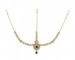 Indian Bollywood Gold Plated Maang Tikka Crystal Head Chain Jewelry