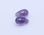 Brazilian Amethyst Drops Briolette Top Half Drill (Step Cutting)