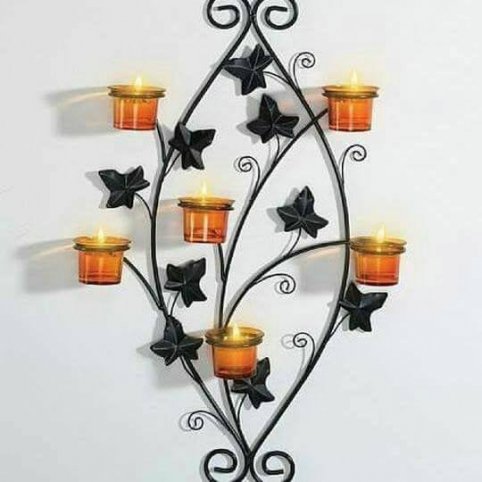 Wall mounted candle stand