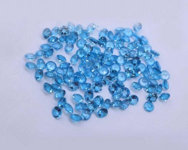 Swiss Blue Topaz 6mm Round Faceted