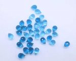Swiss Blue Topaz 6x4mm Drops Faceted (Side Drill)