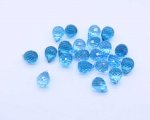 Swiss Blue Topaz 7x5mm Drops Faceted (Side Drill)