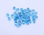 Swiss Blue Topaz 7x5mm Drops Faceted (Top Half Drill)