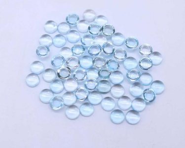 Sky Blue Topaz 6mm Round Cabochon