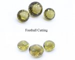 Olive Quartz 12mm and 15mm Onion Briolette (Football Cutting)