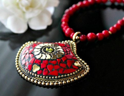 Mosaic Beads Necklace