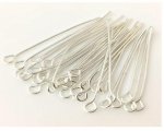 Jewellery Making Silver Eye Pins