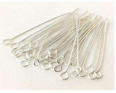 Jewellery Making Silver Eye Pins