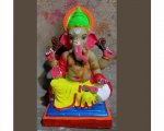 Eco-Friendly Ganesha ready for Ganesh Chaturthi/ Clay Ganesha