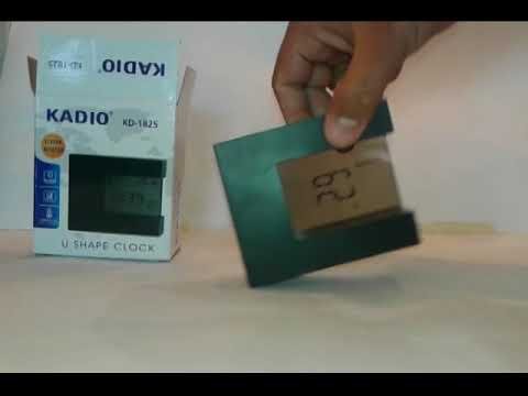 U Shape Clock Date Temperature KADIO - Screen Rotation - White