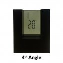 U Shape Clock Date Temperature KADIO - Screen Rotation - Black