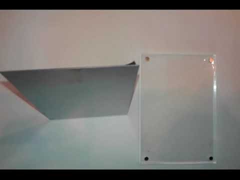 Acrylic L-Shape Magnet Desk Sign Holder Photo Frame