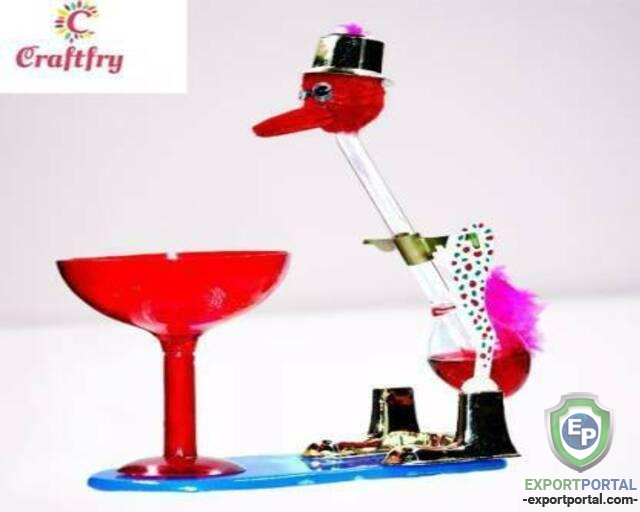 Craftfry Loving Dropping Duck Showpiece 19 cm