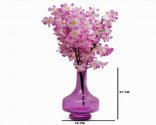 Craftfry Glass Flower Vase with Rounded Bottom Shape 10.5 inch Purple