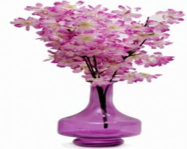 Craftfry Glass Flower Vase with Rounded Bottom Shape 10.5 inch Purple