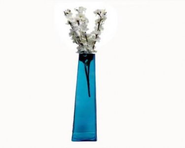Craftfry ocean blue Glass Flower Vases for Home Decor (20 inch)