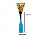 Craftfry Hurricane Shape Glass Flower Vases (24 inch, ocean blue )