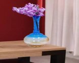 Craftfry Glass Flower Vase Handi Shape (22 inch, Multicolor)
