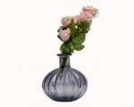 Craftfry Pumpkin Shape Glass Flower Vases in black colour