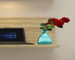 Craftfry Luxury glass Hut Shape Flower Glass Vase (7 inch, Blue)