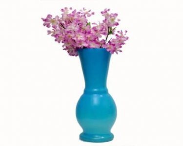 Craftfry blue Fenton Flower Glass Vase (18 inch, Blue)