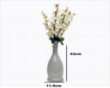 craftfry Flower Glass Vase (9 inch, plane white)