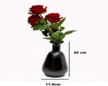 craftfry Flower Glass Vase (7 inch, Black)