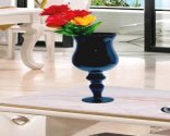 Craftfry Flower Glass Vase (12 inch, Blue)