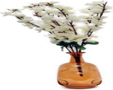 Craftfry Pebble cut Shape Flower Glass Vase (10.23 inch, Brown)
