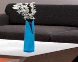 Craftfry Luxury Glass Flower Glass Vase (17 inch, Blue)