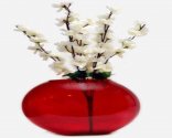Craftfry Exclusive Glass Flower vase (9 inch, Red)