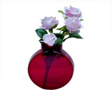 Craftfry Glass Vase (7 inch, Red)