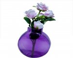Craftfry Glass Vase (7 inch, Purple)