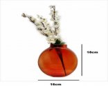 Craftfry Glass Vase (7 inch, Orange)