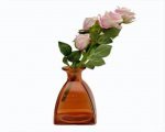 Craftfry Glass Vase (7 inch, Orange)