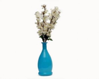 Craftfry Glass Vase (12 inch, Blue)