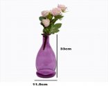 Craftfry Rounded Bottom Shape Flower Glass Vases (4 inch, Purple)