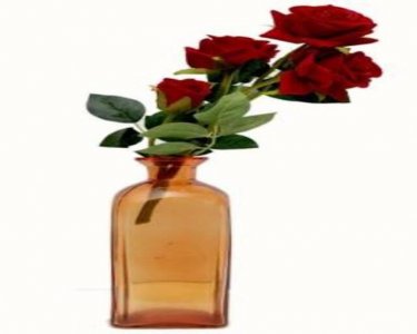 Craftfry Exclusive Glass Bottle Flower Vase (8 inch, Brown)