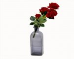 Craftfry Glass Vase (9 inch, Grey)