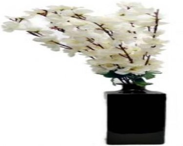 Craftfry Exclusive Glass Flower Vase (8 inch, Black)