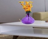 Craftfry Flower Glass Vase (12 inch, Purple)