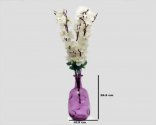 Craftfry Exclusive Glass Flower Vase (10.16 inch, Purple)