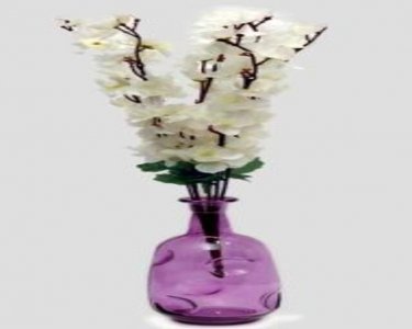 Craftfry Exclusive Glass Flower Vase (10.16 inch, Purple)