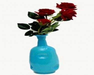 Craftfry Elegant FlowerGlass Vase (10 inch, Blue)