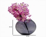 Craftfry Antique Flower Glass Vase (9.44 inch, Black)