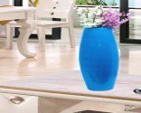 Craftfry Elegant Flower Glass Vase (24 inch, Blue)
